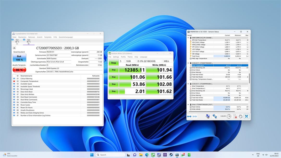 Crucial's T700 PCIe 5.0 SSD Reportedly Slows To HDD Speeds Without A Heatsink
